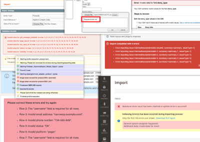 Text: inefficient import examples from Flatfile