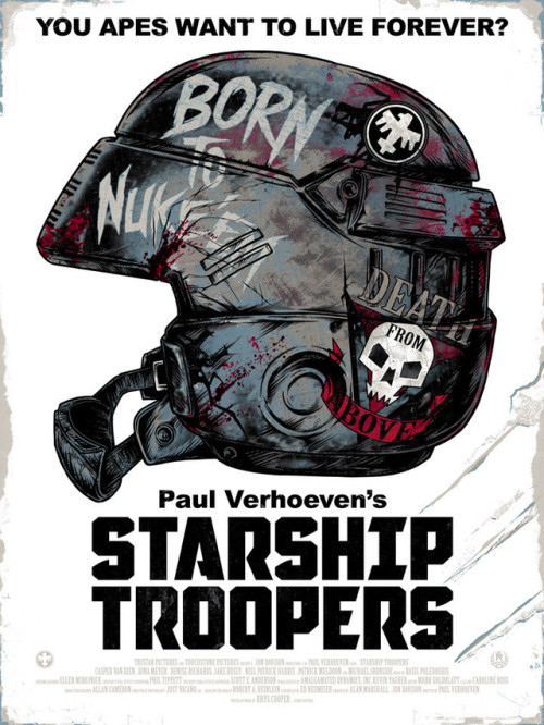 xombiedirge:Starship Troopers by Rhys Cooper18″ X 24″ 5 colour...