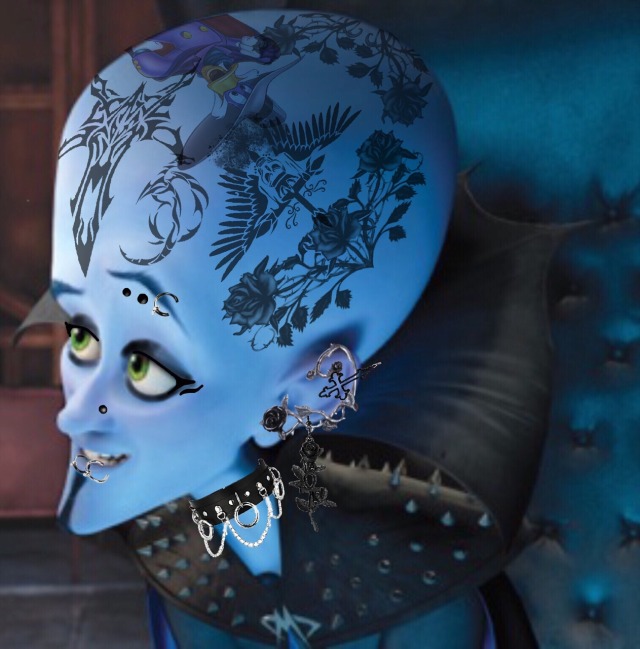 5972 notes. i couldn’t find any goth megamind edits so i had to make one my...