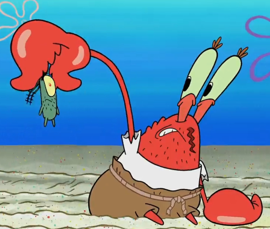 Mr krabs x plankton 👉 👌 Spongebob, Gary,Squidward,Mr. Krab,P