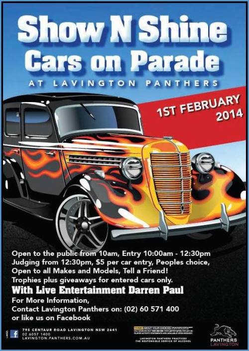 Show n Shine in Lavington (Albury), Saturday 1st Feb 2014.See...