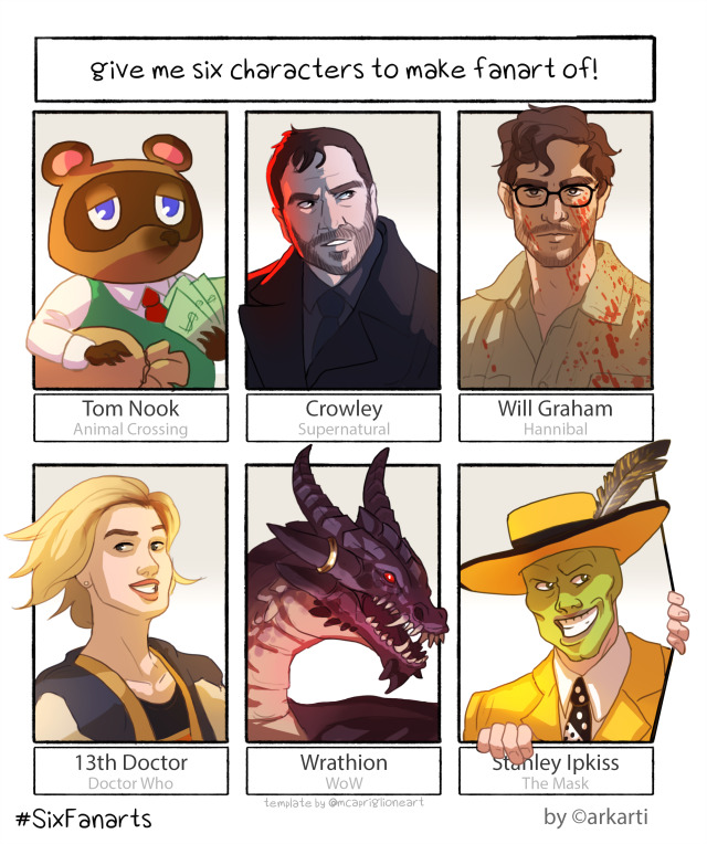 #SixFanarts Twitter post: X