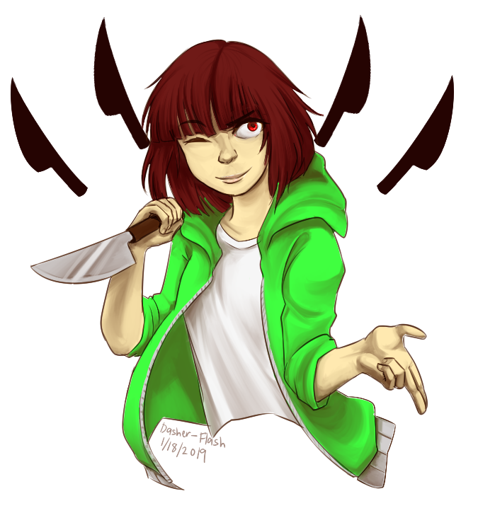 [dying noises] (I have been wanting to draw Storyshift!Chara for a...)