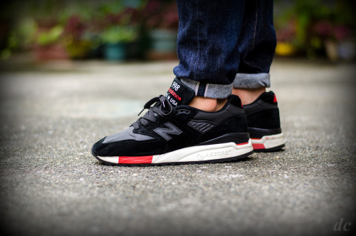 new balance black and red 998