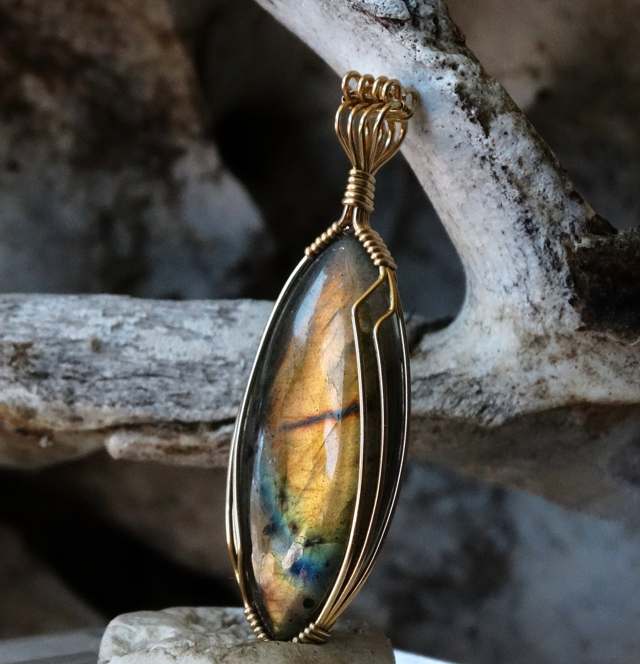 Geofairy — Wire Wrapped Gemstone Pendants...