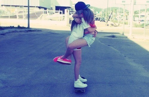 Lesbian On A Skateboard