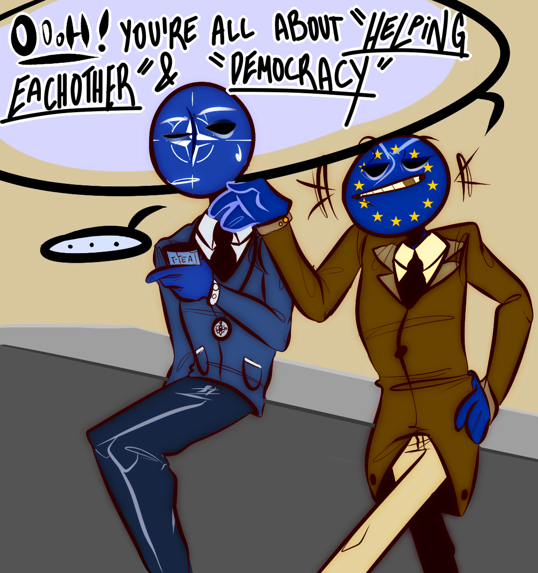 Tam/Tazy - &quot;EU and NATO&quot; A short 3 page comic about these two. 