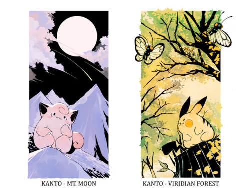 sticksandsharks:Kanto print set!I’ll have these at Glasgow...