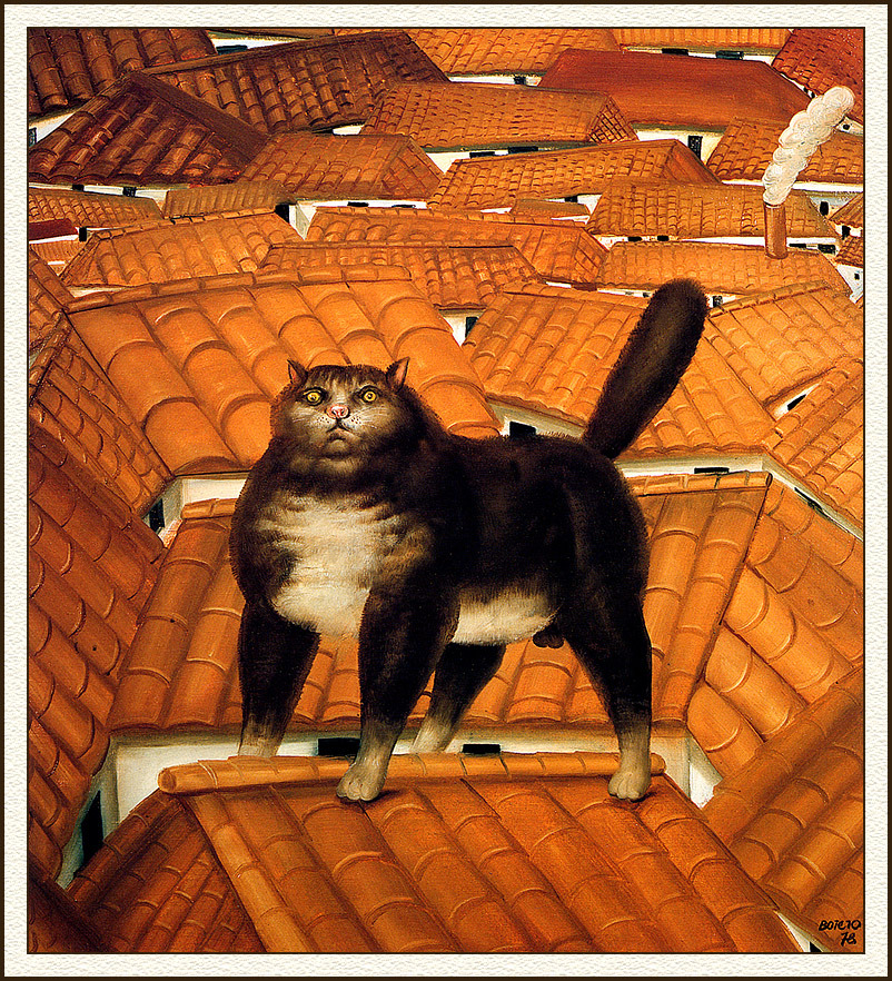 Catmota — Cat On a Roof Fernando Botero prints by this...