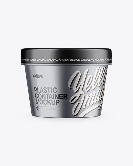 Download deSymbol — Matte Metallic Container Mockup - Front View ...