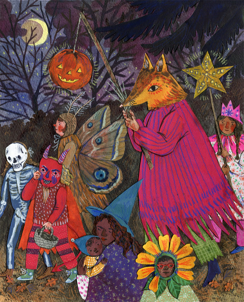 phoebewahl:Halloween Parade©Phoebe Wahl 2015. Watercolor,...