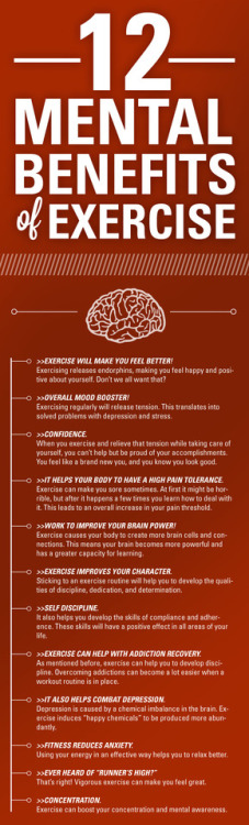 ahealthblog:Mental Benefits of Exercise Infographic ➡...