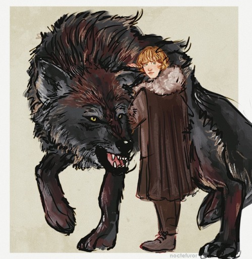 noctefuror:The starks and their direwolves because i love them...