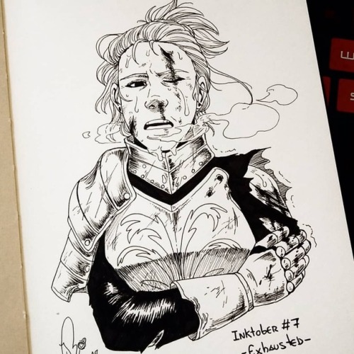 hazurasinner:#inktober day 7 - Exhausted. 