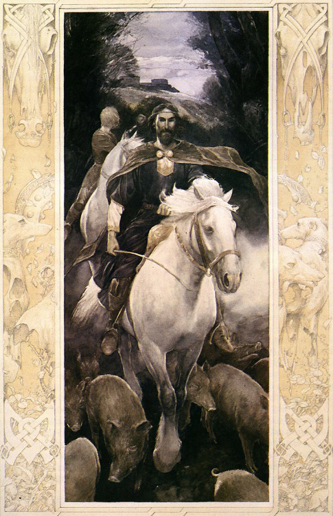 aqua-regia009:Alan Lee - Illustrations from “The Mabinogion”...