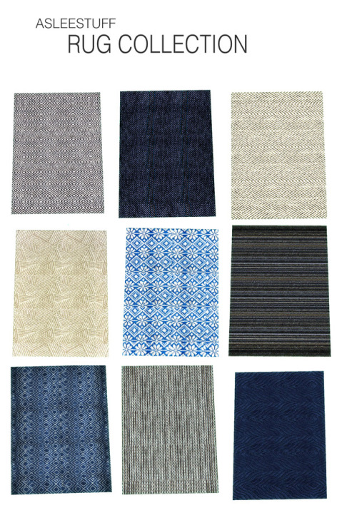 AsleeStufff Rug Collection for Sims 4* 10 swatches * Medium...