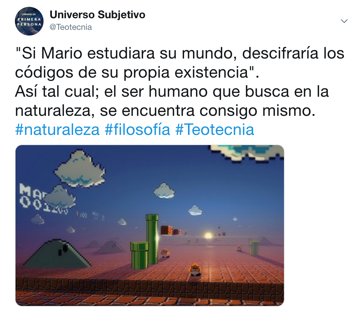 Teotecnia. Universo en primera persona