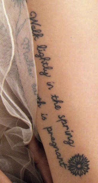 Lee Hyori “Walk lightly in the spring, mother... - Real K-Pop Tattoos