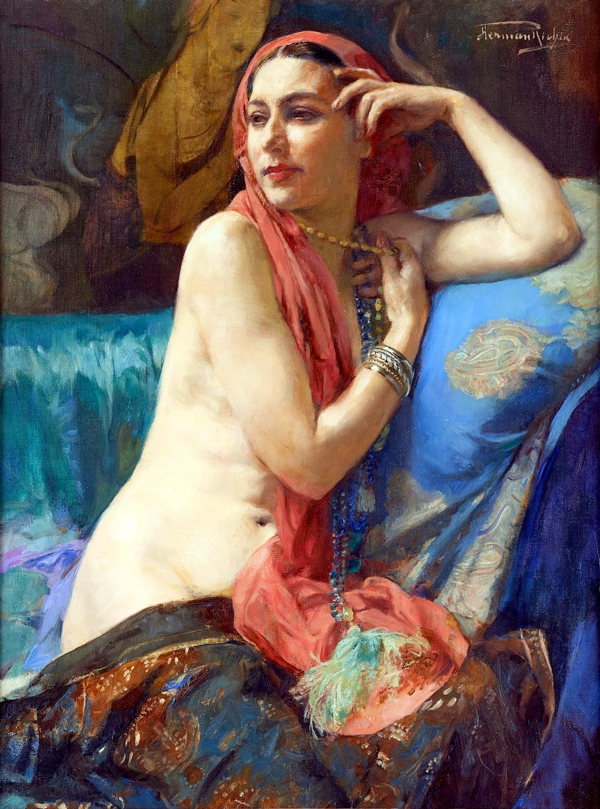 podsteklom:
“Восточная красавица (Beaute a l’orientale). Герман Рихир (Herman Jean Joseph Richir), (1866-1942)
”