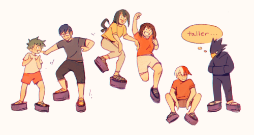 knightic:uraraka and friends with moon shoes!!i was looking at...