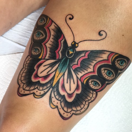 traditional butterfly tattoo on Tumblr