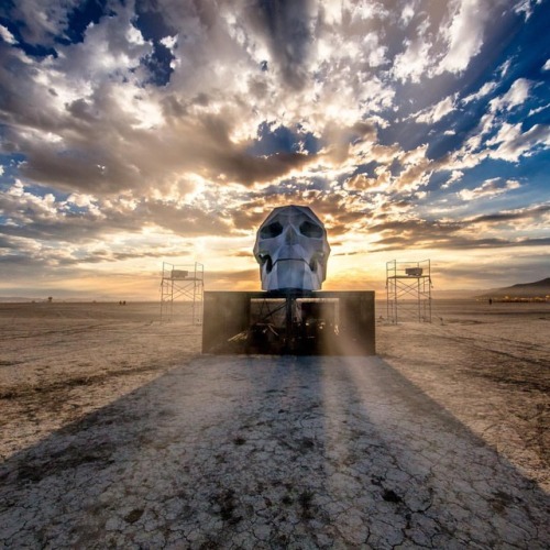 An incredible #skull #art #installation at #burningman It was...