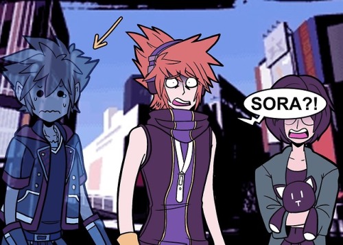 destiny-islanders:Sora, crying, trapped in Shibuya playing...