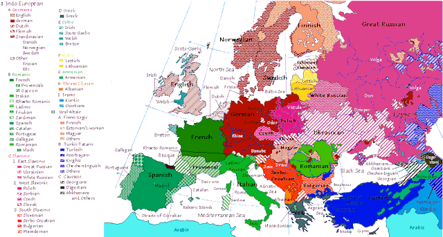 European language distribution pre-WWI. - Maps on the Web