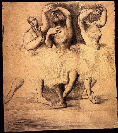 pablopicasso-art:Three dancers1919Pablo Picasso