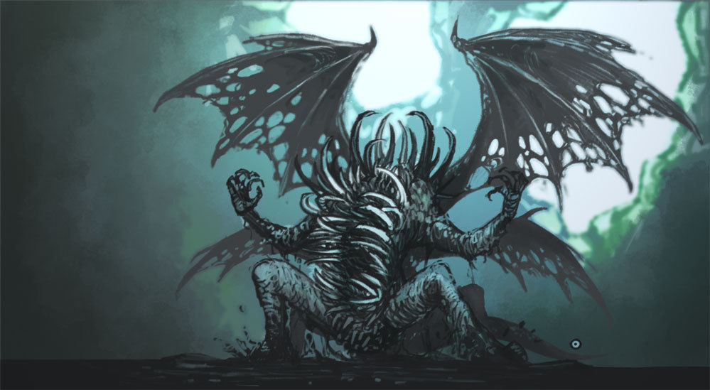 O Abnormal's art barf : A sketch of the GAPING DRAGON ...