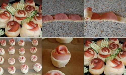 Ontzettend leuk hapjesidee via Facebook (Lara Schipper): “Traktatie idee, of als borrelhapje. Bladerdeeg reepjes met ham, maar dat kan ook kaas/feta zijn natuurlijk.”