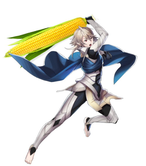 shitty-feh-edits:(Comissioned) Corrin but with a Corn Sword 