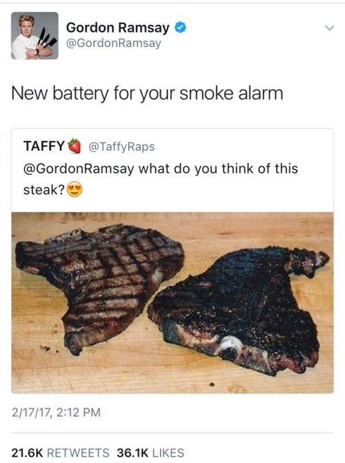 cirque-du-flippidido:weavemama:GORDON RAMSEY’S TWITTER...