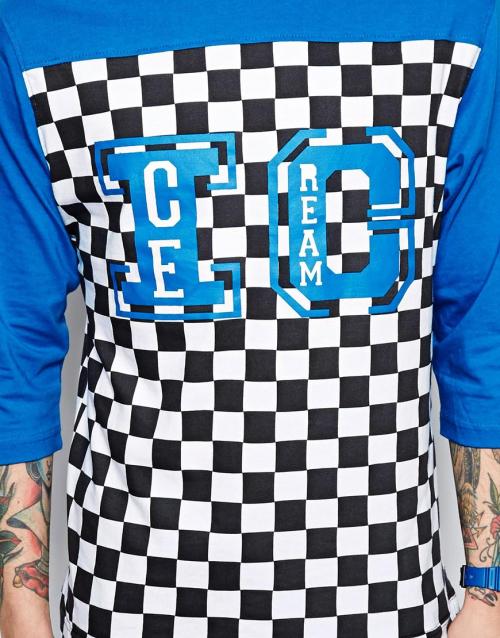 ICECREAM Checker Baseball TopTop by ICECREAMMade from...