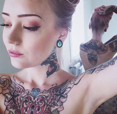 chest tattoos for women tumblr