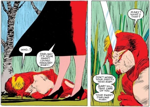 panels-of-interest:Daredevil vs. Typhoid Mary.[from Daredevil...