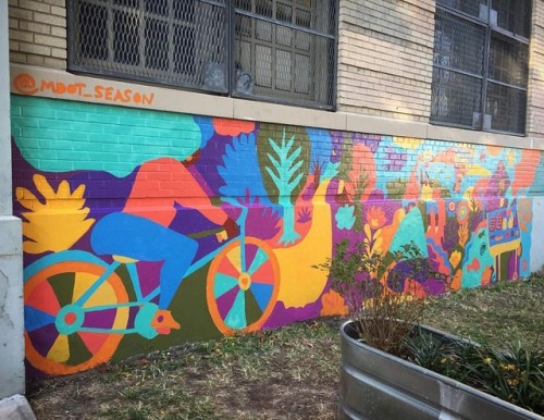 BLUBEARD | COMPLETED MURAL AT THE WILLIAMSBURG HIGH SCHOOL OF...