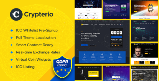 Crypterio v2.3.1 – ICO and Cryptocurrency WordPress Theme Nulled