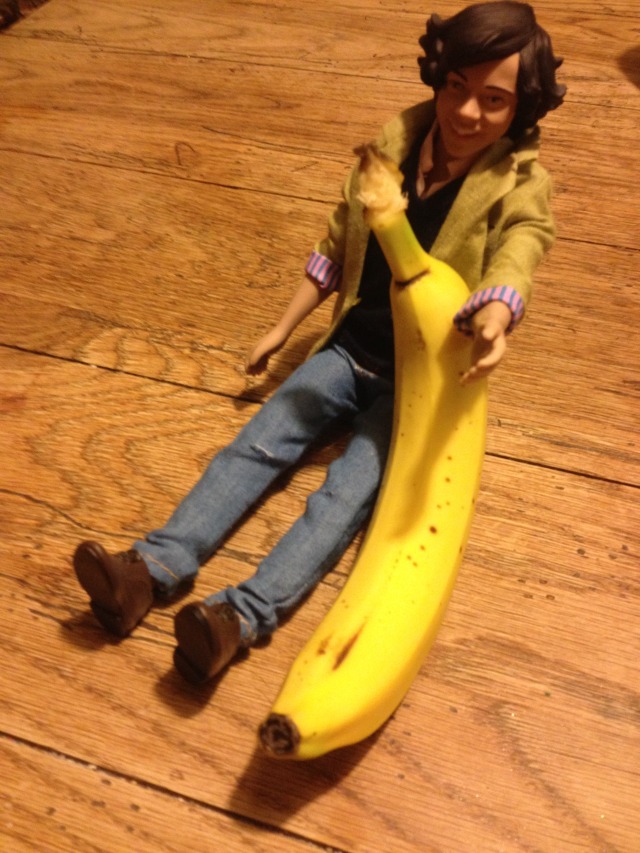 Twoguyswithhearteyes Harry Goes To Eat A Banana