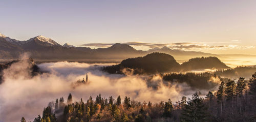 landscape-photo-graphy:The Enchanting Sunrise of Slovenia’s...