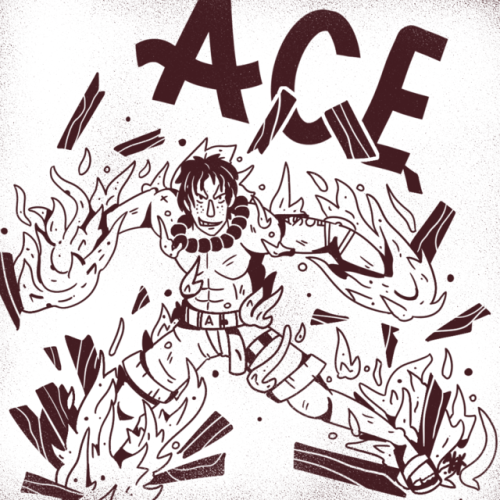 alkmerlin333:Anime inktober day 3!Ace! from one piece