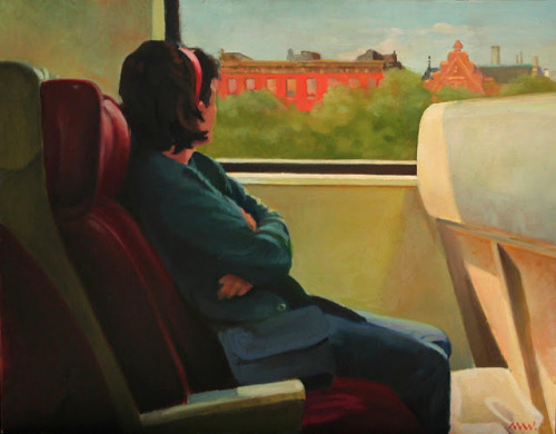 igormag:Nigel van Wieck (b.1947), The Harlem Line. oil on...