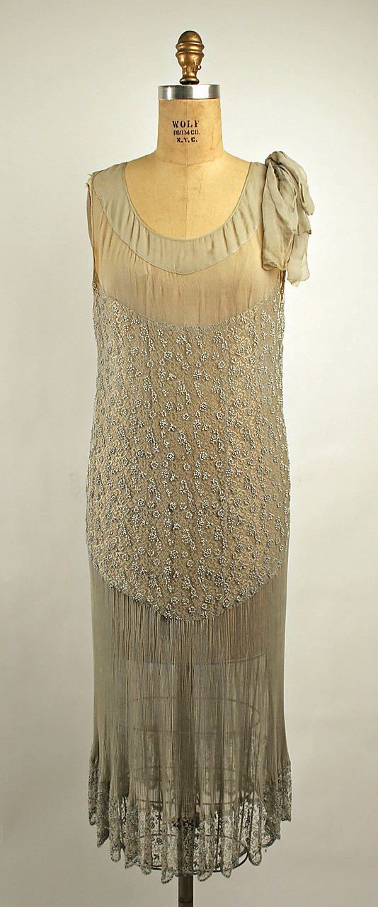 Ephemeral Elegance — Chiffon Evening Dress, ca. 1926 via The Met