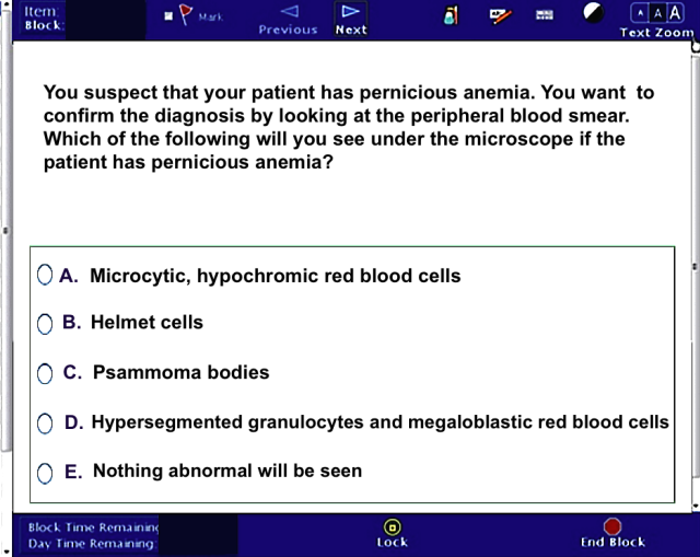 usmle practice test answers