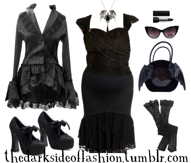 Dark Fashion — Lady in Black *plus size* Buy Here >>> Coat $92
