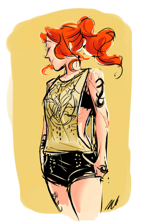 ursulaoctopus:Warm-up of Clary Fray in a cool outfit I saw...