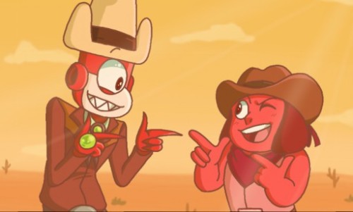 bigjbonk:Cowboy Ruby and Lord Cowboy Darrell, drawn for anon!...