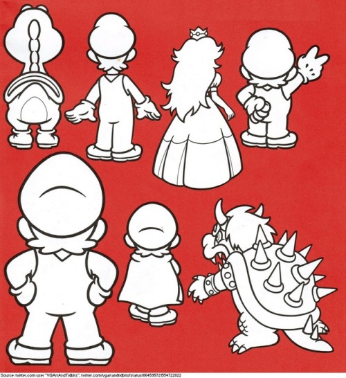 suppermariobroth:Internal Nintendo reference guide for drawing...