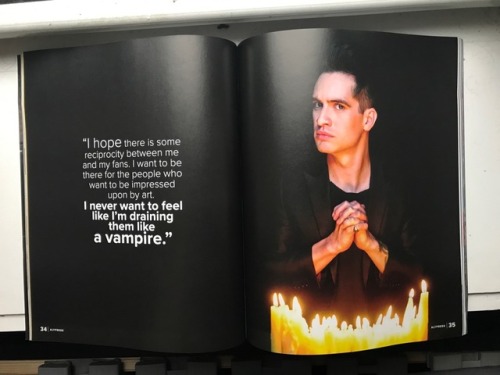 stillglowinstillcrowin:Hi Brendon’s issue of Alt Press came in...