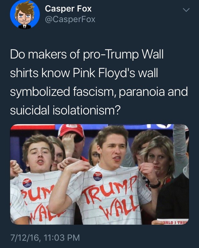 trump wall t shirt pink floyd